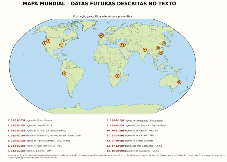 Barragens e Reservatórios: datas futuras, prevenção, manutenção e preparação das populações